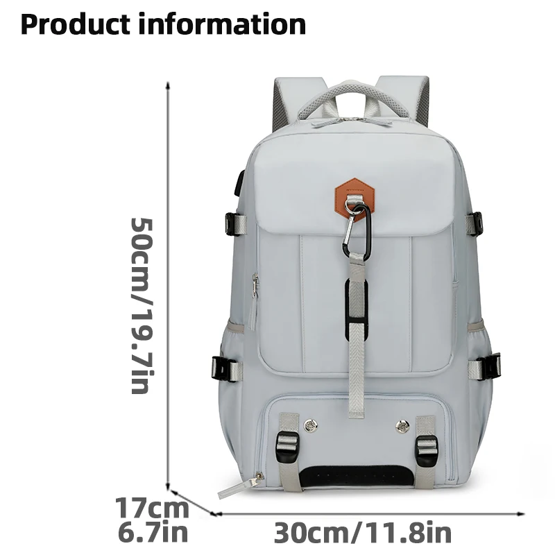 50L Water-Resistant Outdoor Backpack – Hiking & Travel Pack with Shoe Compartment - Image 8