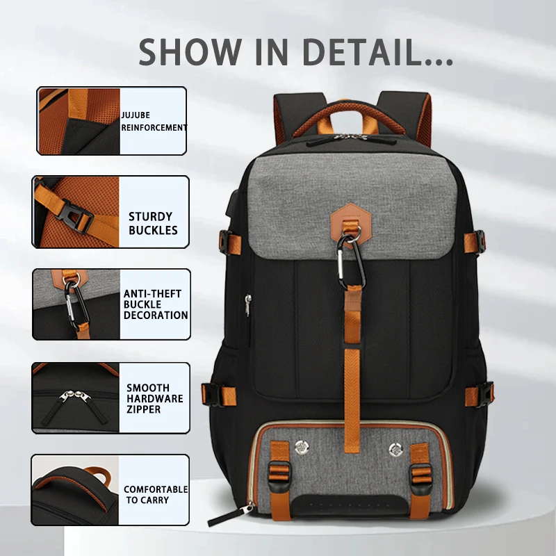 50L Water-Resistant Outdoor Backpack – Hiking & Travel Pack with Shoe Compartment - Image 5