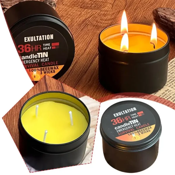 Emergency Survival Candle – Backup Outdoor Light & Utility Candle