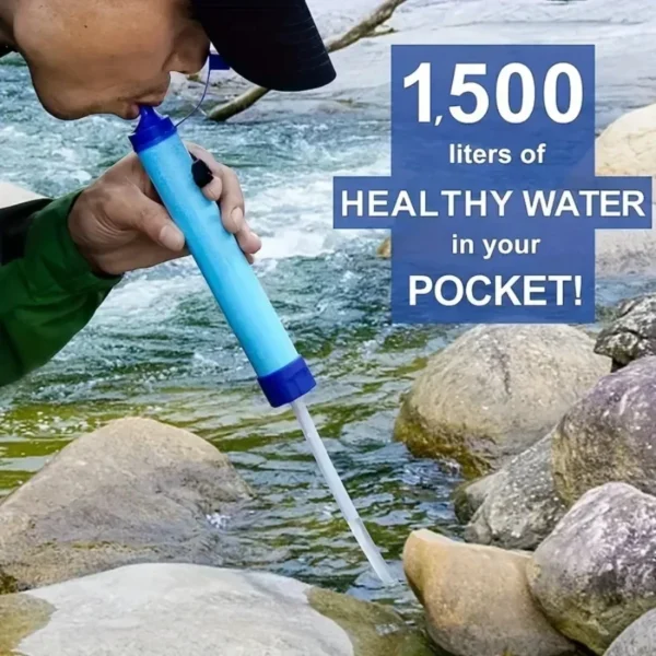 Survival Water Filter Straw – Portable Emergency Water Purifier