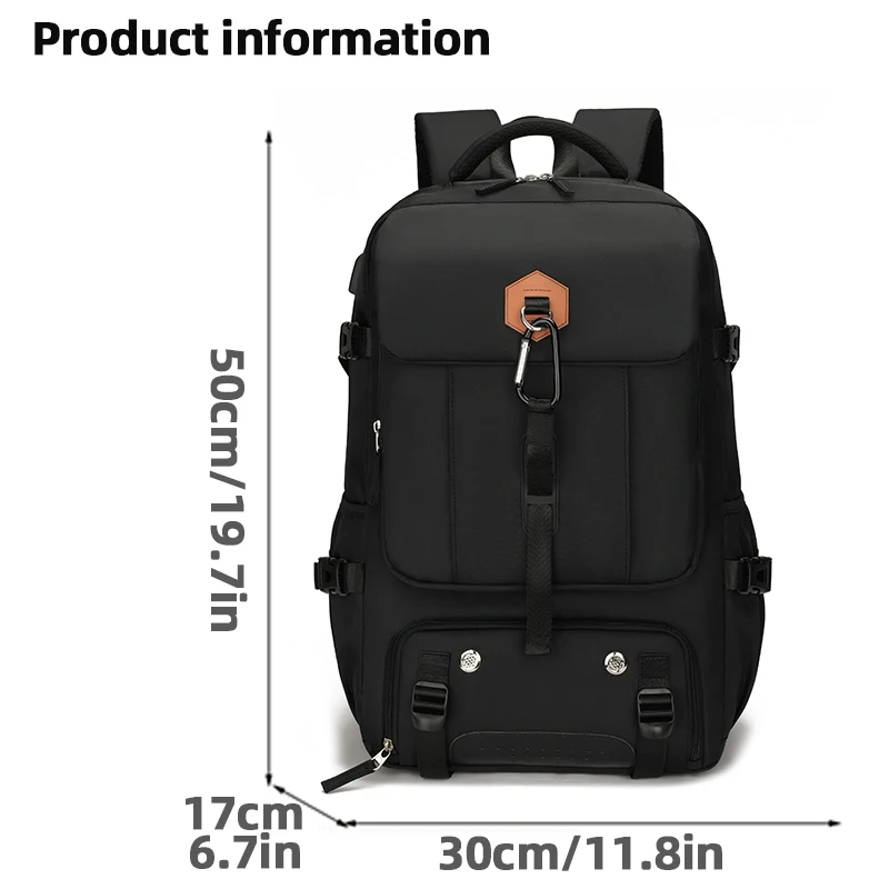 50L Water-Resistant Outdoor Backpack – Hiking & Travel Pack with Shoe Compartment - Image 7
