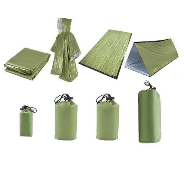 4-Pack Emergency Rain Ponchos – Compact Outdoor Weather Backup