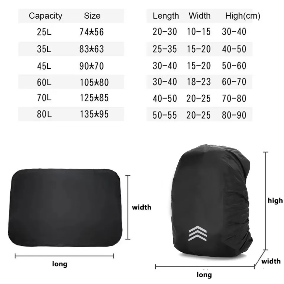 Waterproof Backpack Rain Cover – Reflective Outdoor Pack Protector - Image 5
