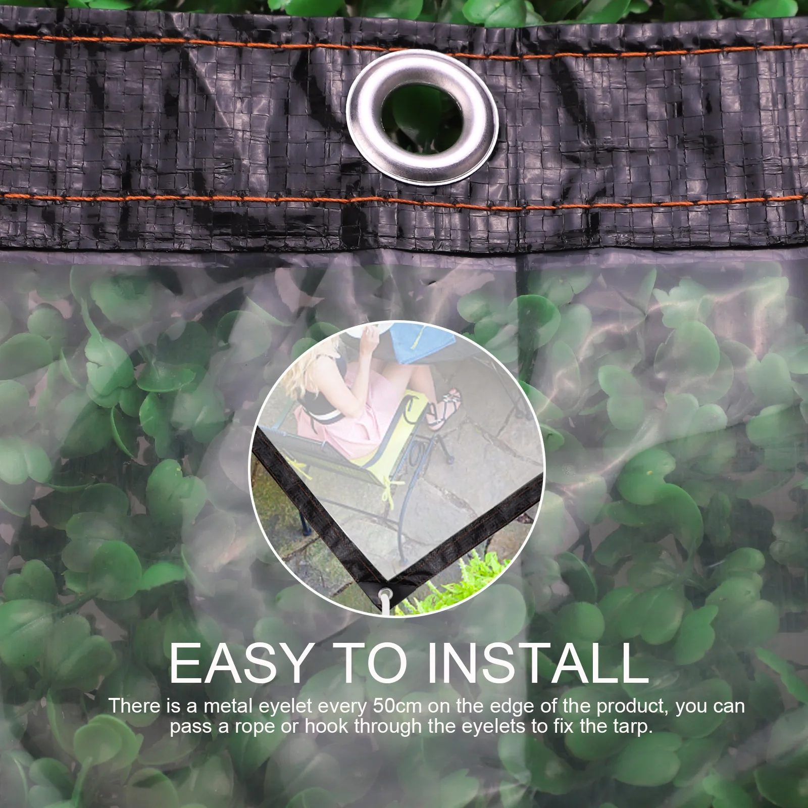 Clear Waterproof Utility Tarp – Outdoor Rain Cover - Image 4