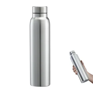 Stainless Steel Metal Water Bottle 33ozSports Water Bottle Single Wall Cold Water Bottle Reusable Leakproof Stainless Steel