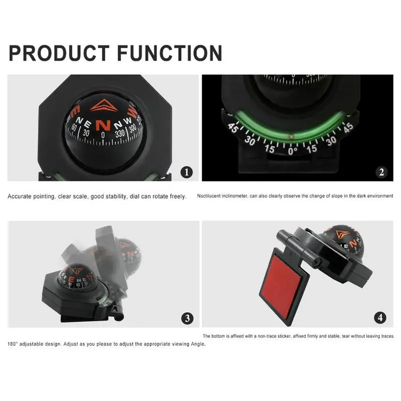 Foldable Vehicle Compass – Dashboard Navigation Tool - Image 5