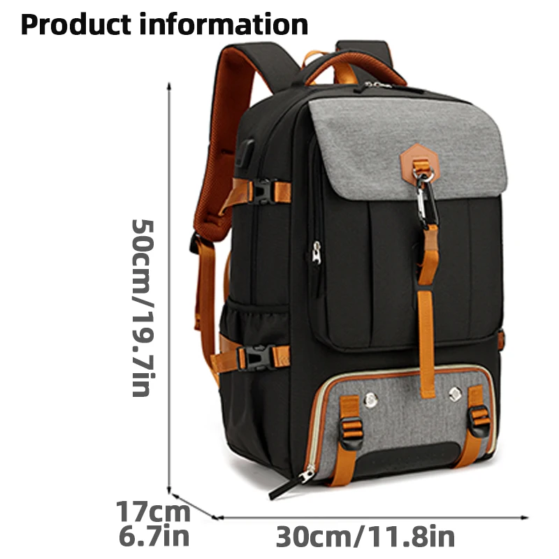 50L Water-Resistant Outdoor Backpack – Hiking & Travel Pack with Shoe Compartment - Image 9