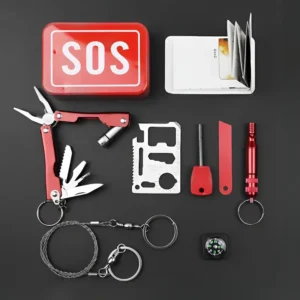 Compact Survival Multi-Tool Kit – Emergency Outdoor Backup Set