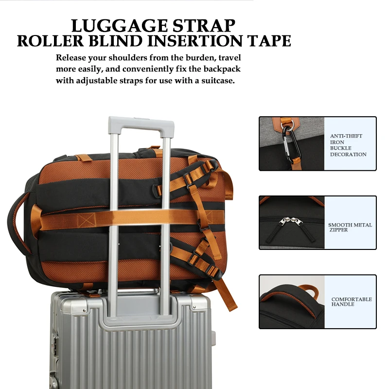 50L Water-Resistant Outdoor Backpack – Hiking & Travel Pack with Shoe Compartment - Image 6