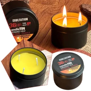 Noodsituatiekaars 36 uur 3 Wick Langdurige Beeswax Survival Kaars met Aroma voor Thuis Camping Vissen