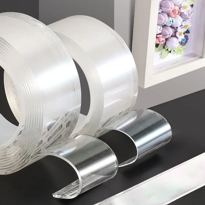 3M Nano Tape Double Sided Tape Transparent Reusable Waterproof Adhesive Tapes Cleanable Kitchen Bathroom Supplies Tapes - Image 2