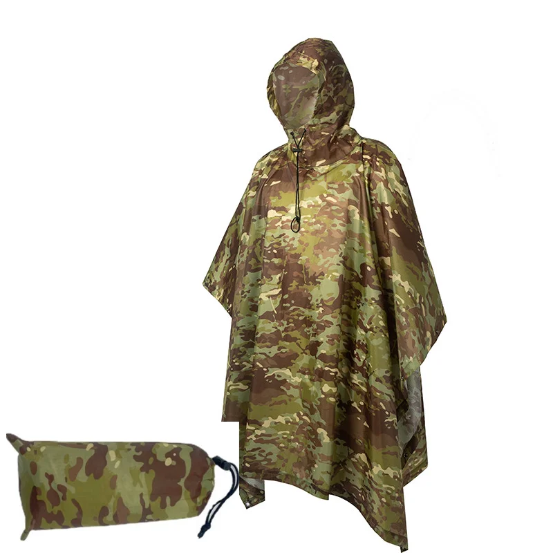 Camo Survival Rain Poncho - Image 9