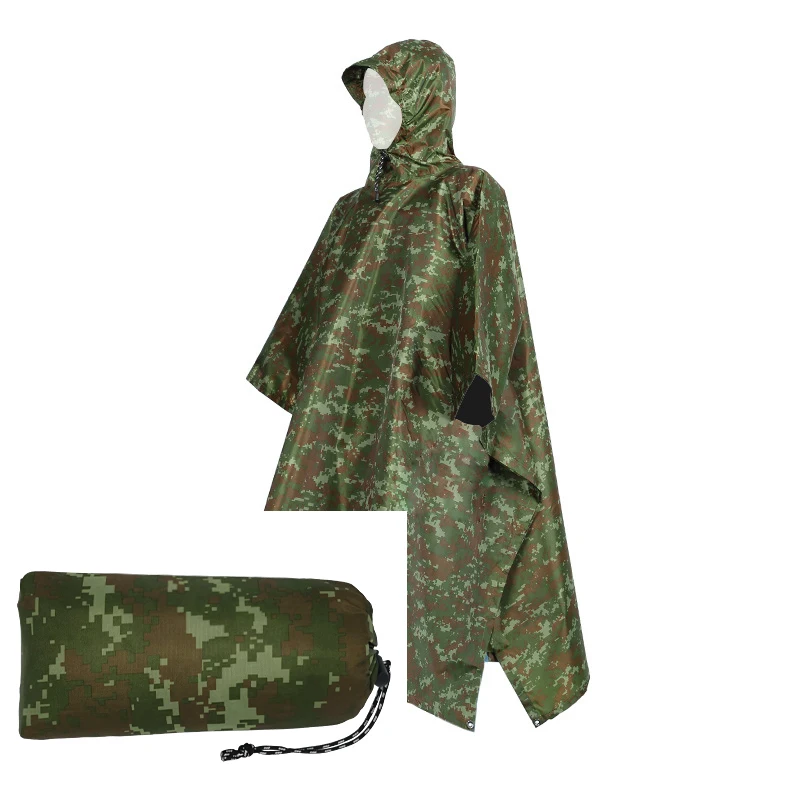 Camo Survival Rain Poncho - Image 21