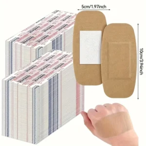 50PCS Extra Large Waterproof Bandages – Breathable Adhesive Wound Care Strips for Outdoor Use