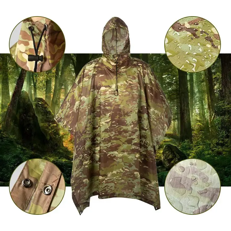 Breathable Rain Poncho – Lightweight Outdoor Travel & Emergency Rain Gear - Image 4