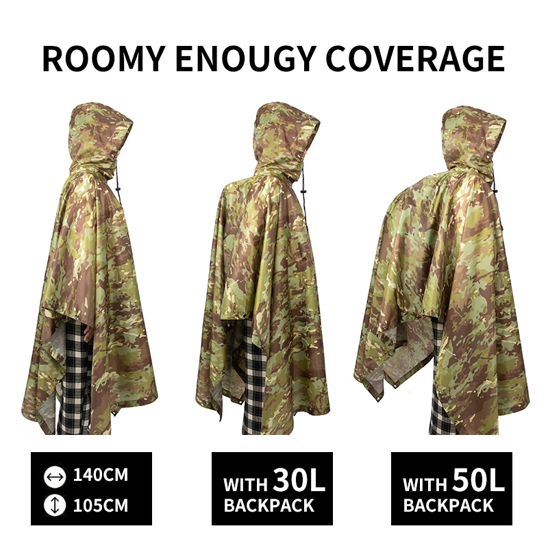Breathable Rain Poncho – Lightweight Outdoor Travel & Emergency Rain Gear - Image 5