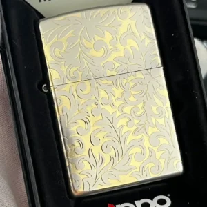 Zippo Rare Vintage Gold Floral Pattern Art Collection in box