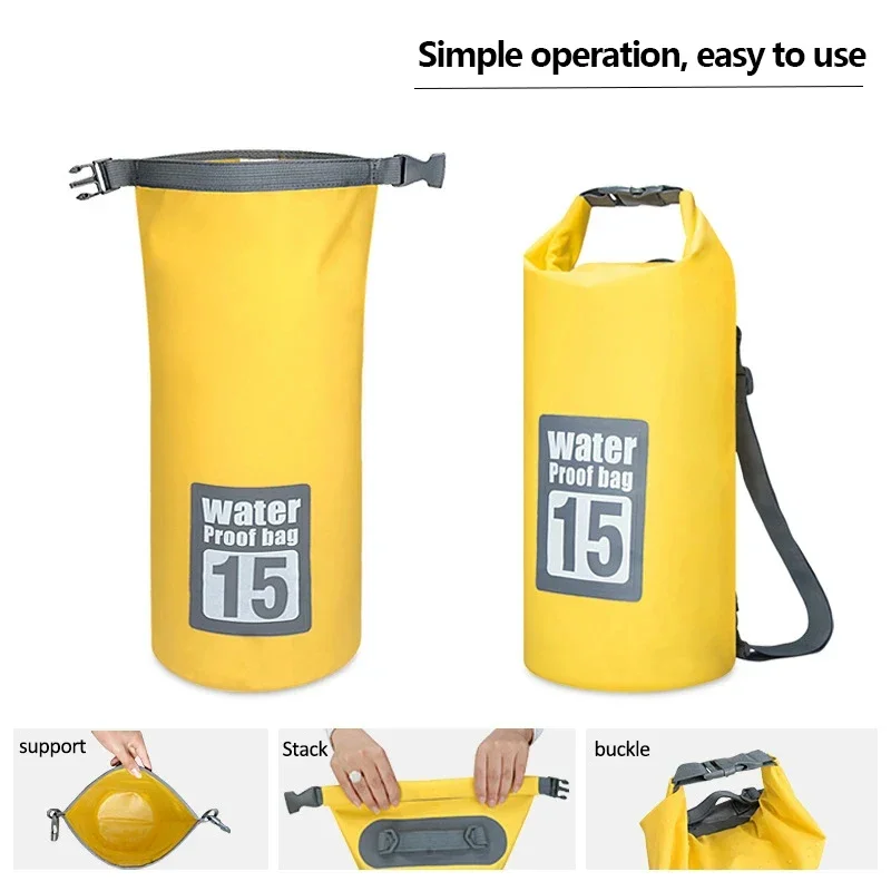 Waterproof Dry Bag – Roll Top Outdoor Storage for Camping & Swimming - Image 3