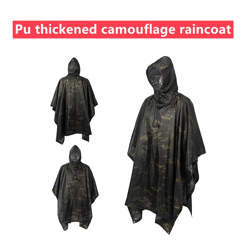 Camo Survival Rain Poncho